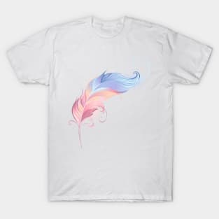 Elegant Powder Feather T-Shirt